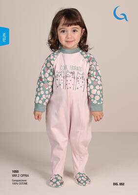 PIGIAMA TUTONE NEONATA M/L 1055 Tellini S.R.L. Veleprodajna odjeća